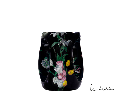 Floral Hand Oil Painted Limited Edition Decorative Stool