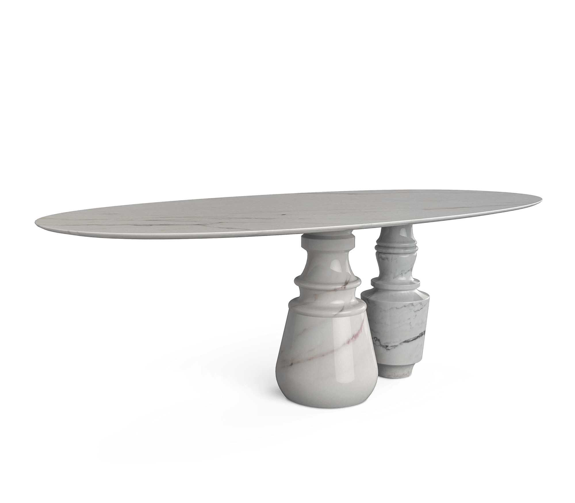 Pietra Oval Classic Estremoz Marble Dining Table