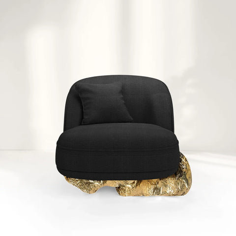 Angus Ⅱ Black Oversized Armchair