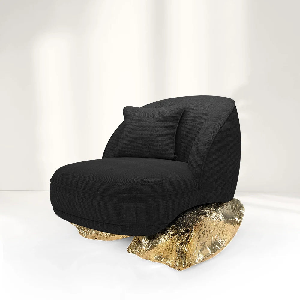 Angus Ⅱ Black Oversized Armchair