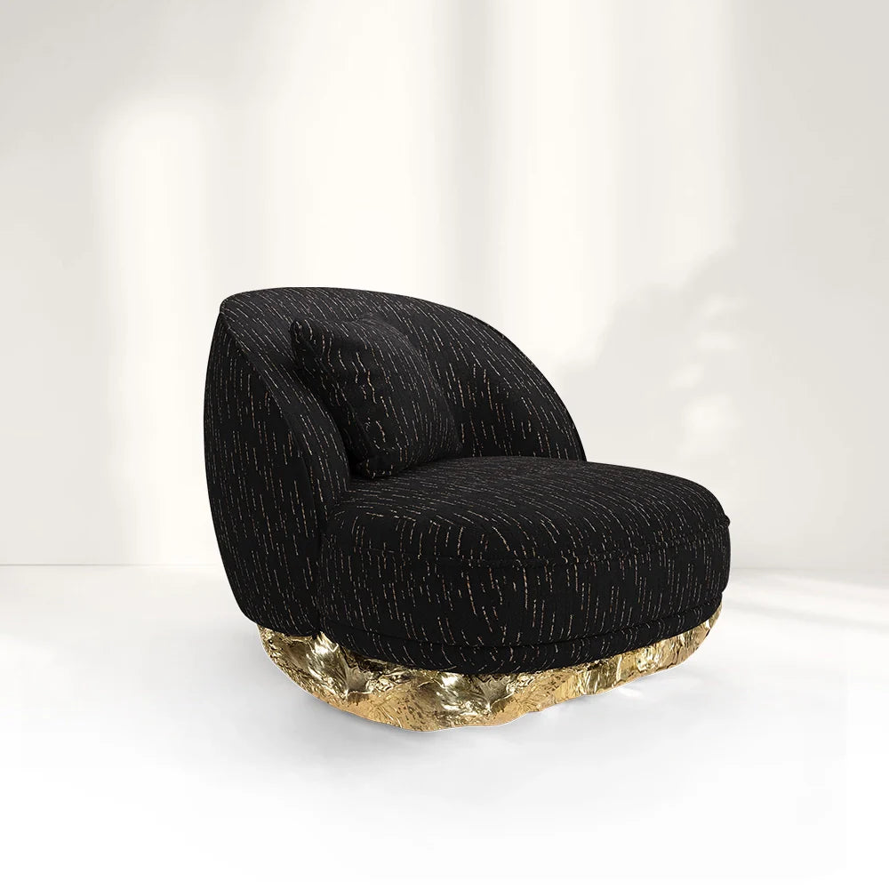 Angus Ⅱ Black Oversized Armchair