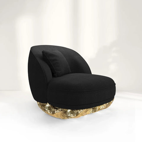 Angus Ⅱ Black Oversized Armchair