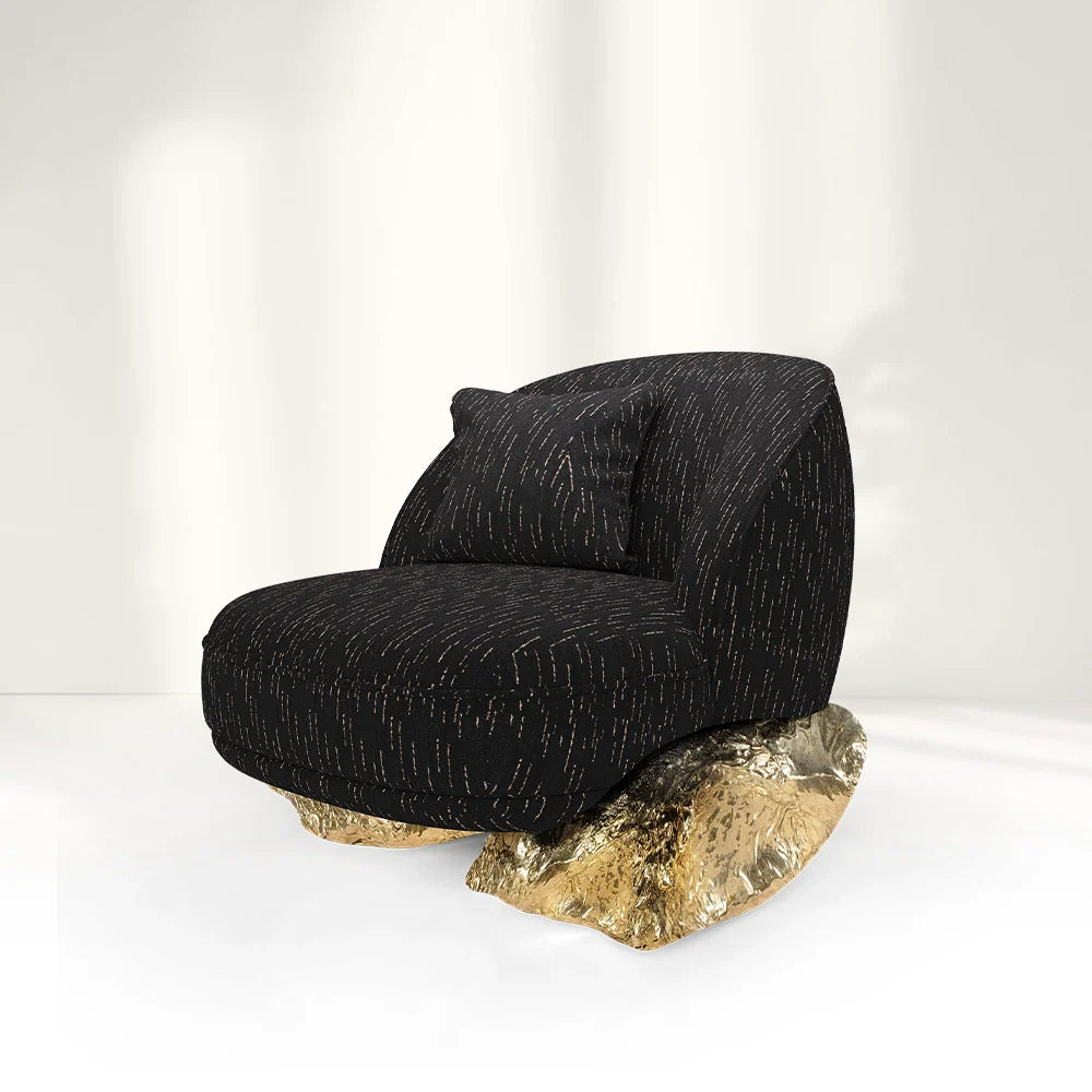 Angus Ⅱ Black Oversized Armchair