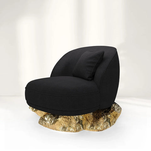 Angus Ⅰ Black Oversized Armchair