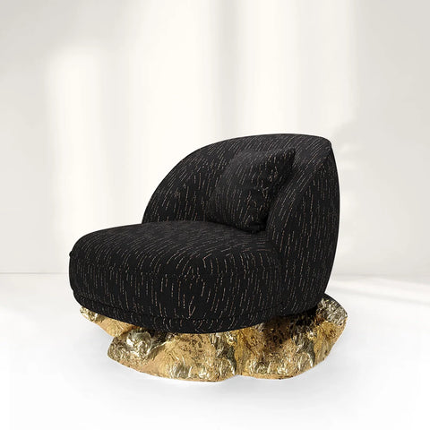 Angus Ⅰ Black Oversized Armchair