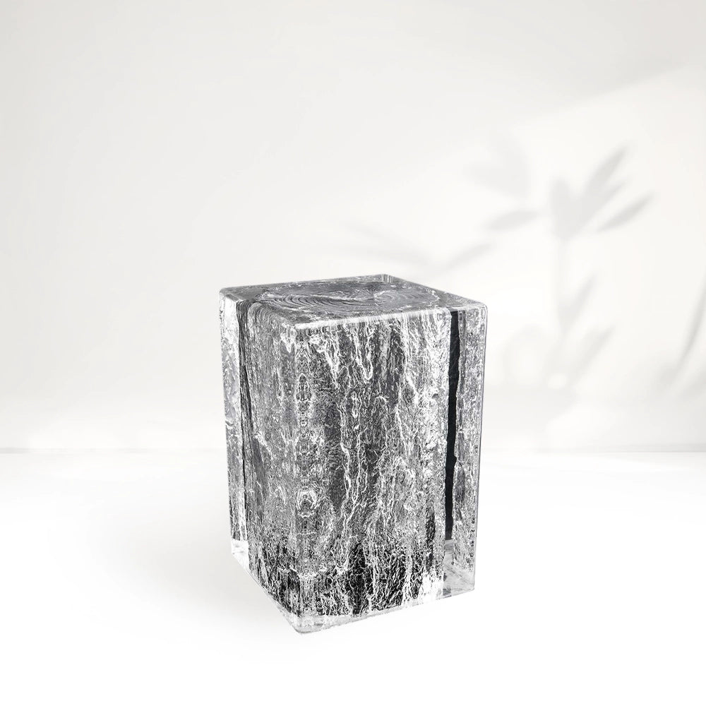 Arctic Geometric Acrylic Side Table