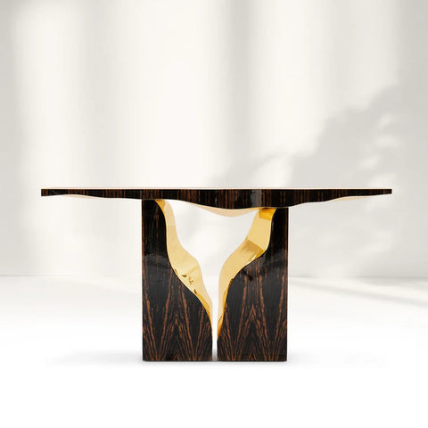 Between Canyons Wood Console Table