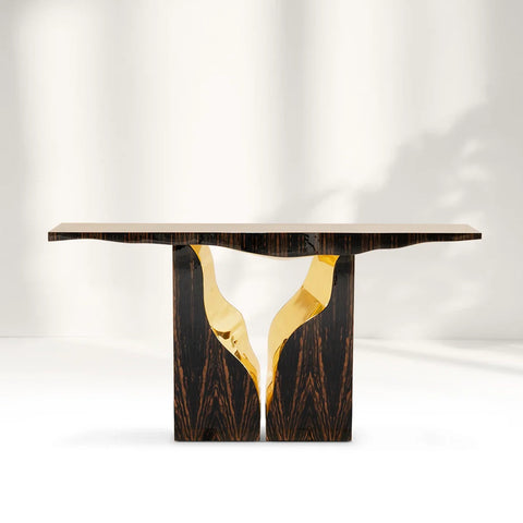 Between Canyons Wood Console Table