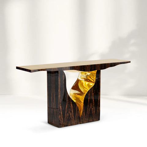 Between Canyons Wood Console Table