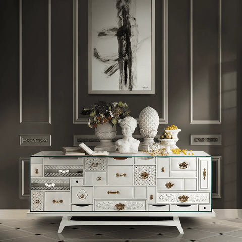 Mondrian White Sideboard