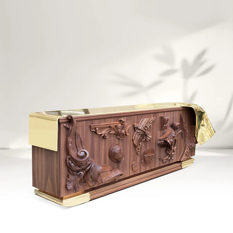 Boca Voltaire Walnut Wood Sideboard