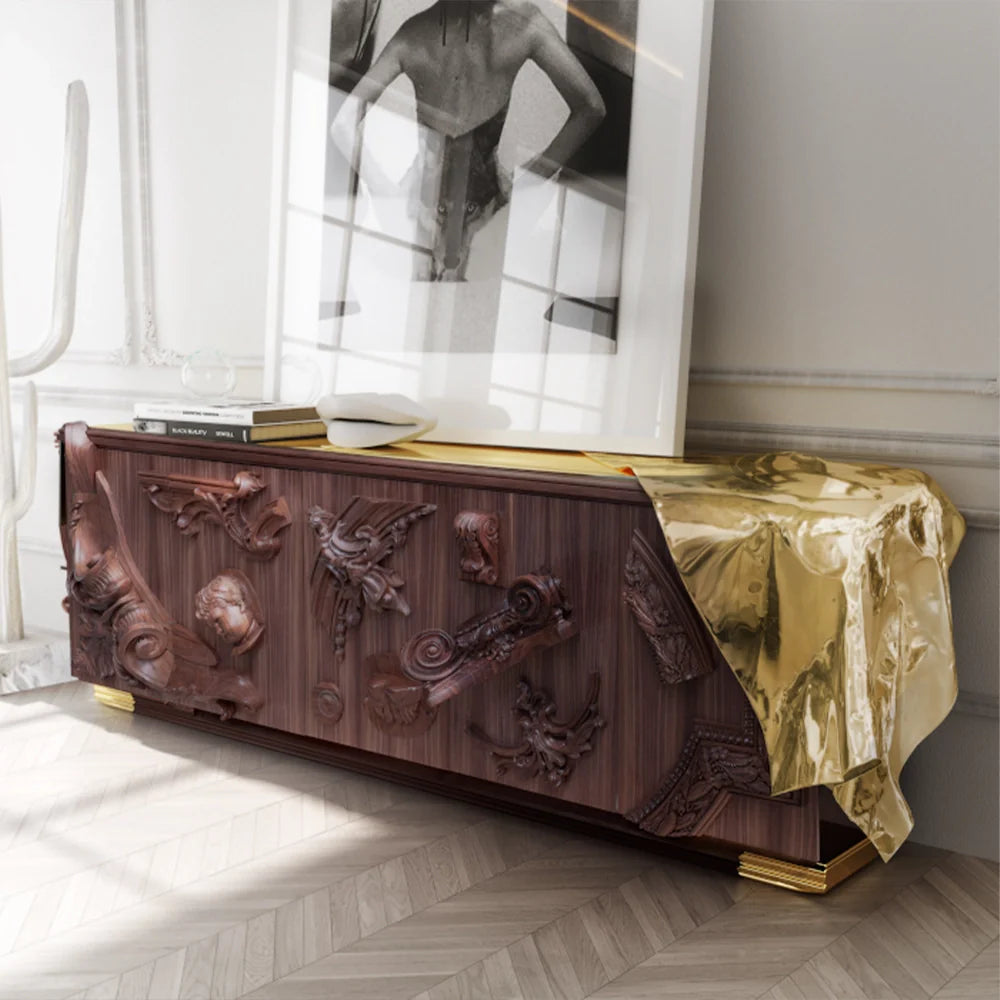 Boca Voltaire Walnut Wood Sideboard