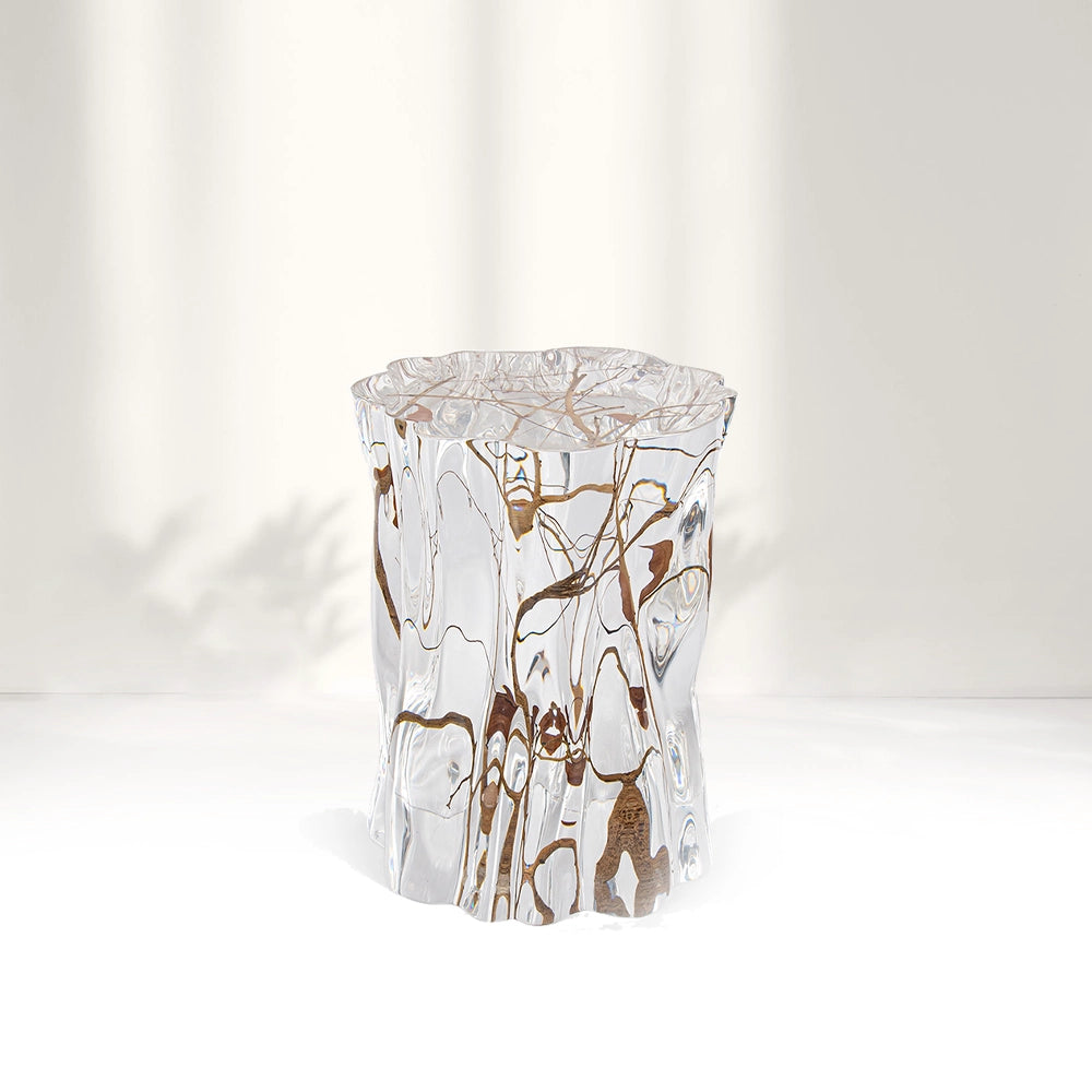 Branches Acrylic Stool Side Table - Ripple