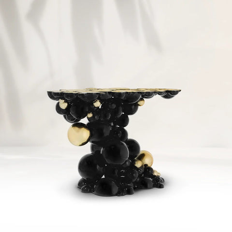 Bubble Boca Modern Black Console Table