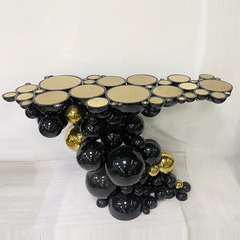 Bubble Boca Modern Black Console Table