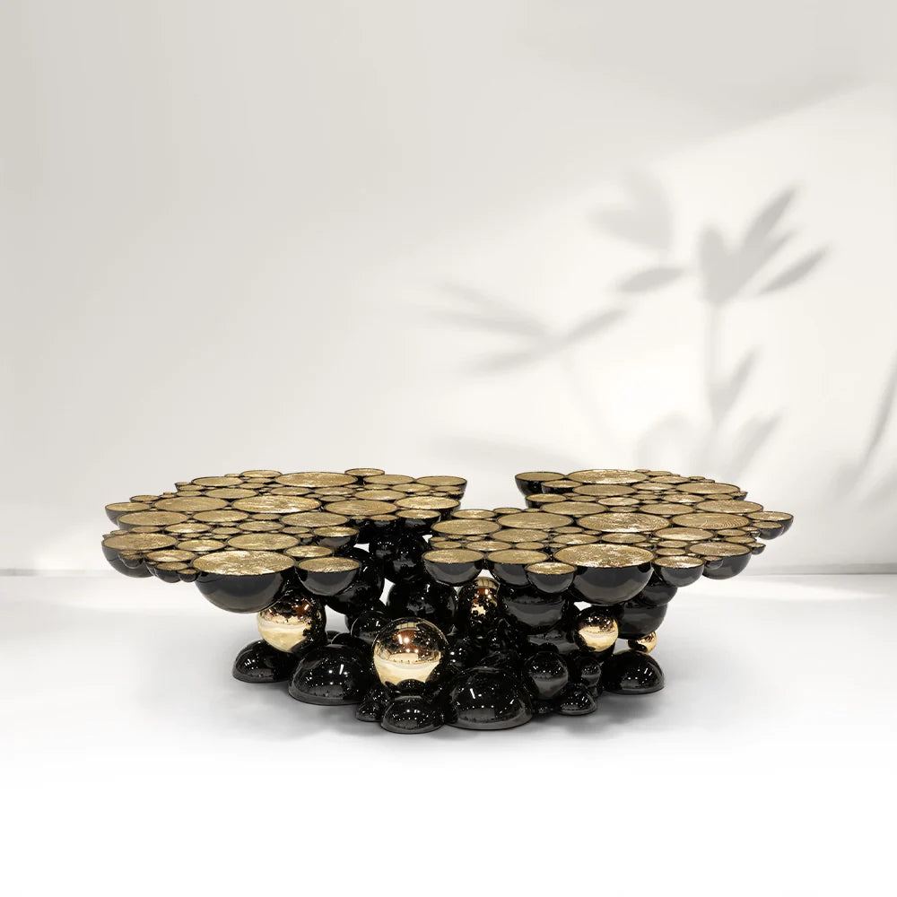 Bubble Boca Modern Round Wood Coffee Table