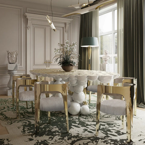 Bubble Boca Modern Wood Dining Table