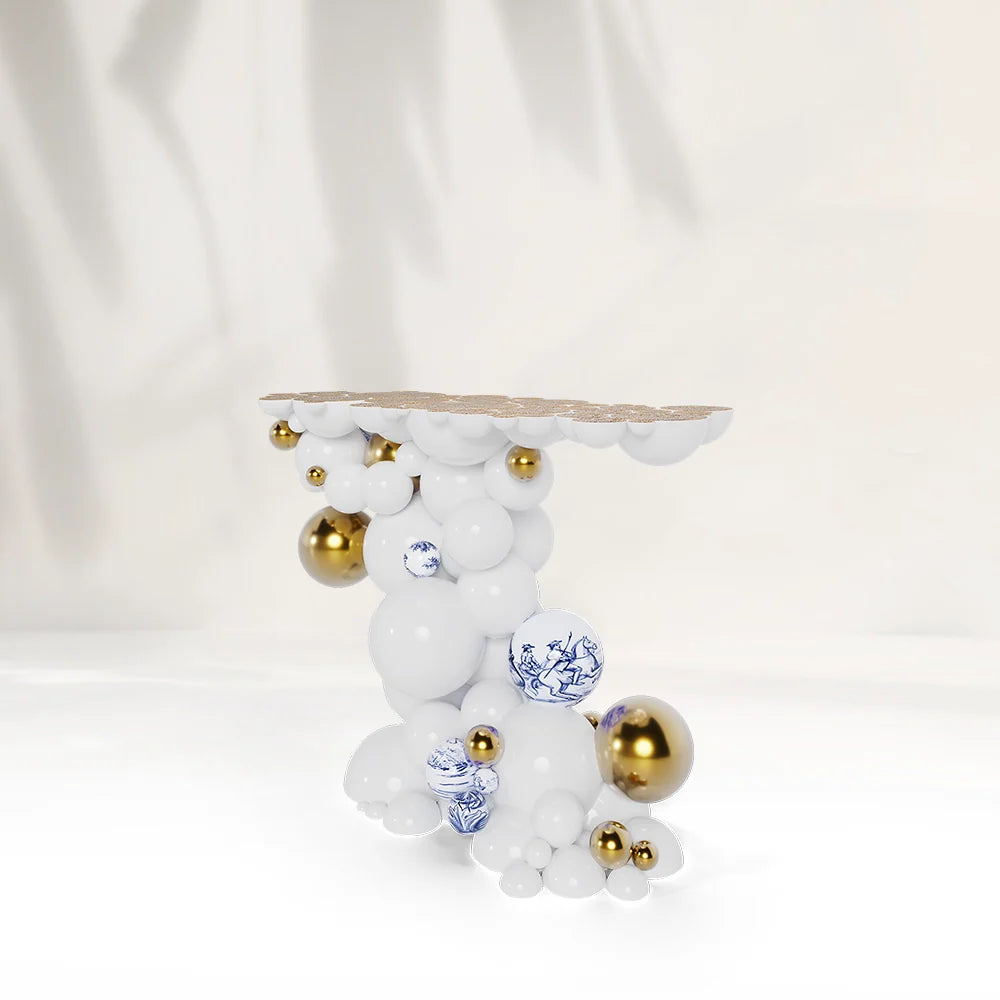 Bubble Boca Rhythm of Blue Console Table