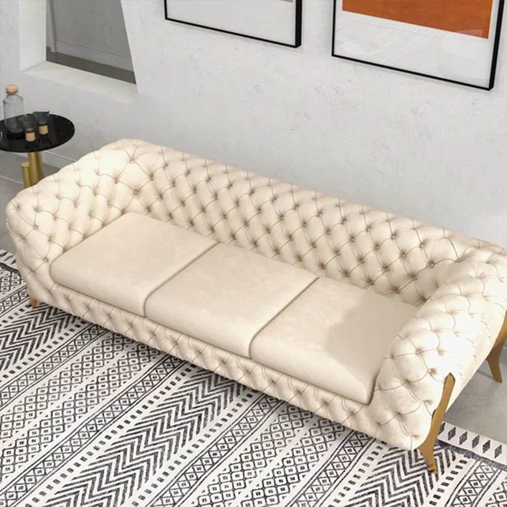 Chesterfield Cream Modern Sofa