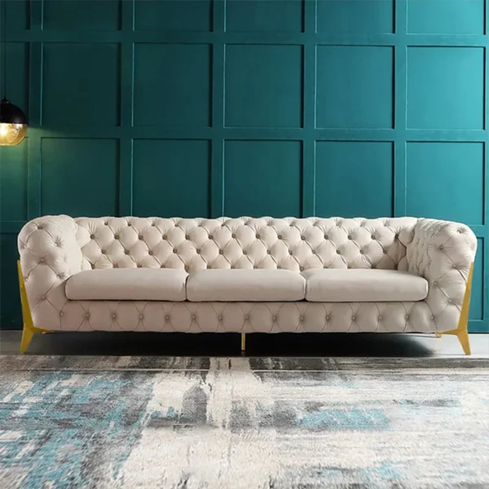 Chesterfield Cream Modern Sofa