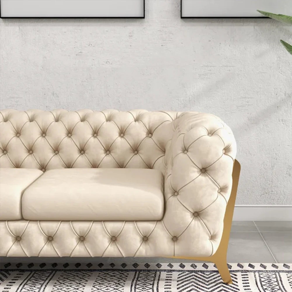 Chesterfield Cream Modern Sofa