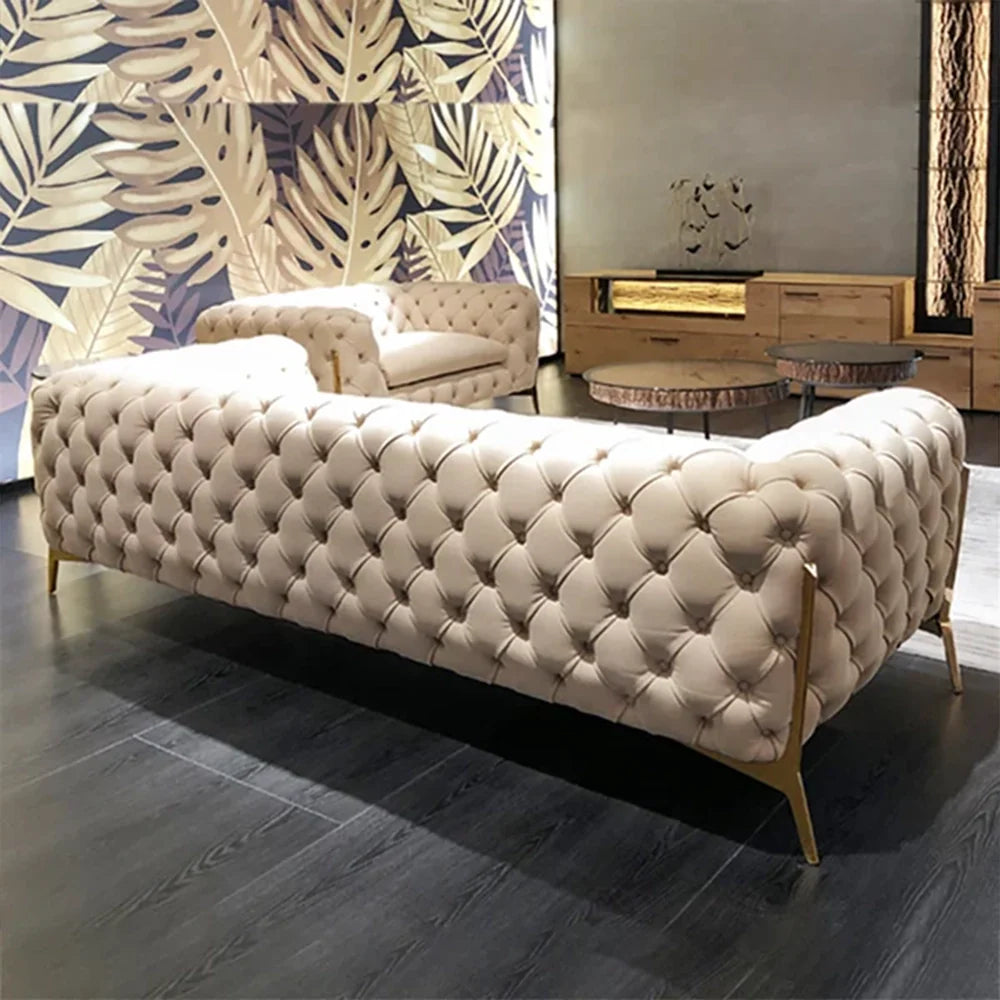 Chesterfield Cream Modern Sofa