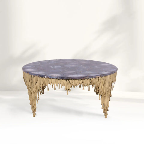 Direct Current Round Marble Dining Table