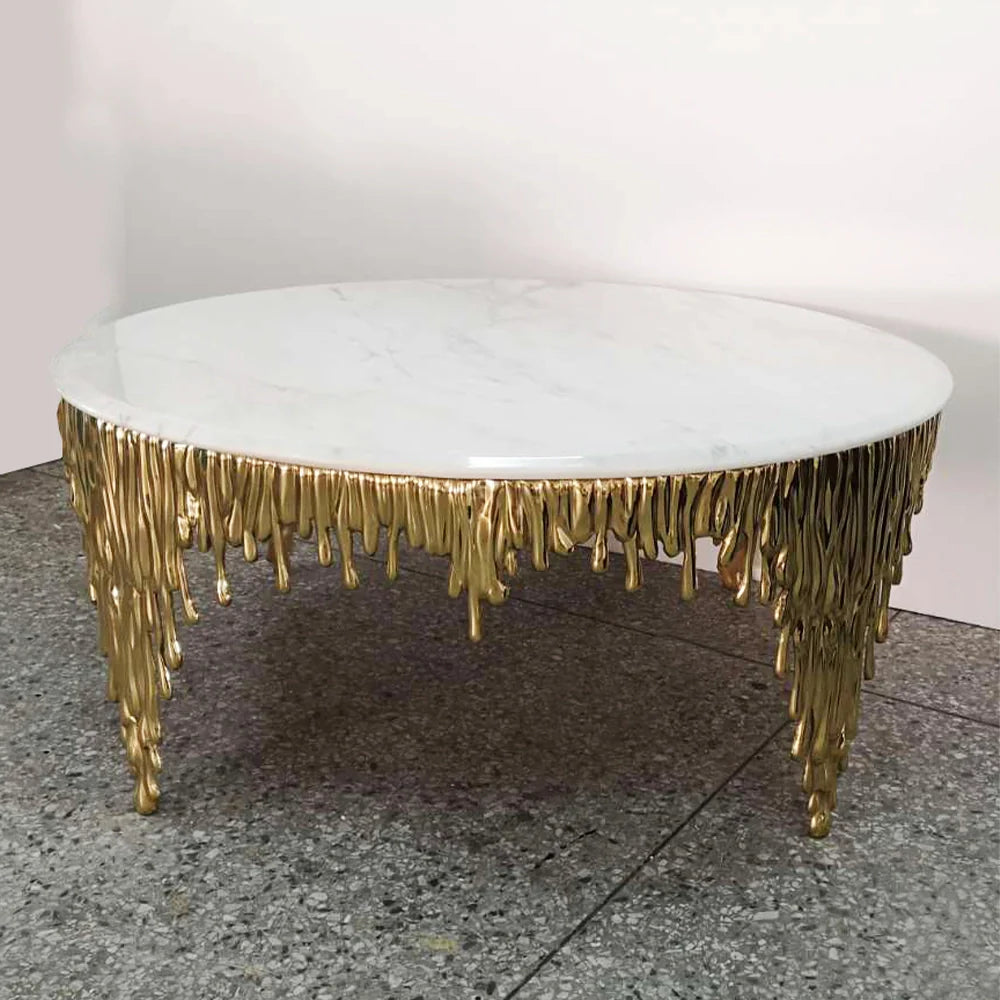 Direct Current Round Marble Dining Table