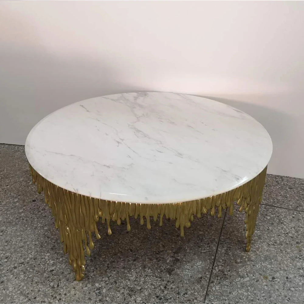 Direct Current Round Marble Dining Table