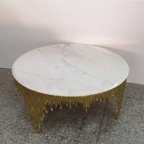 Direct Current Round Marble Dining Table