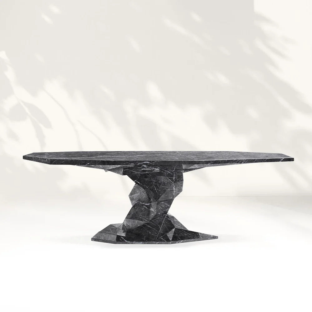 Geometric Marble Dining Table