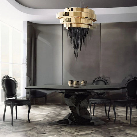 Geometric Marble Dining Table