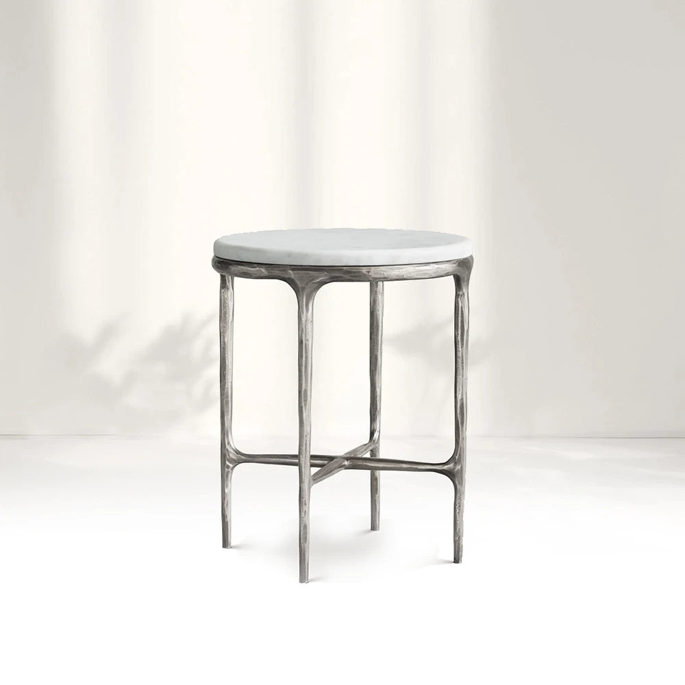 Giacometti Marble Round Side Table