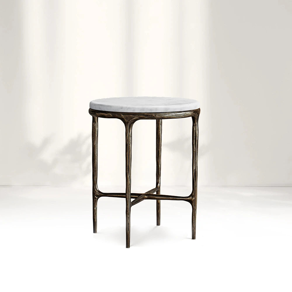 Giacometti Marble Round Side Table