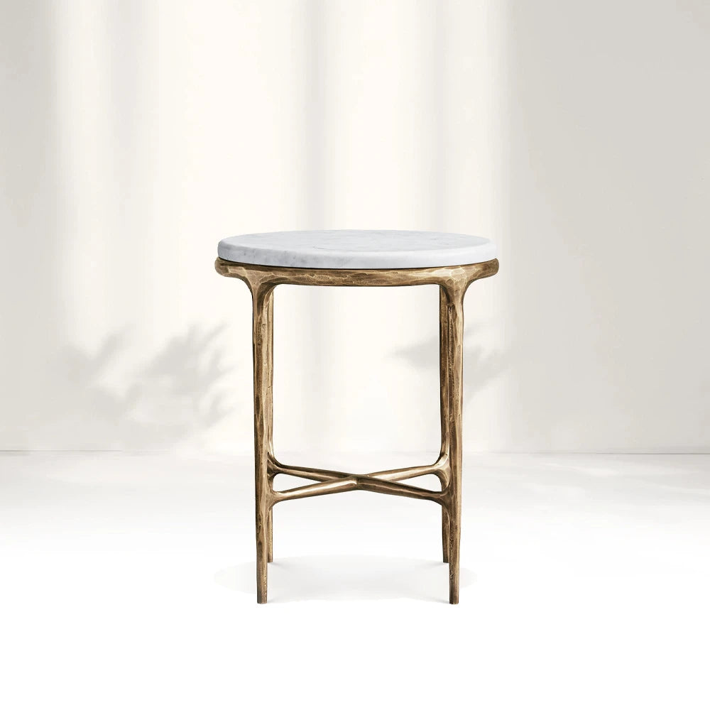 Giacometti Marble Round Side Table