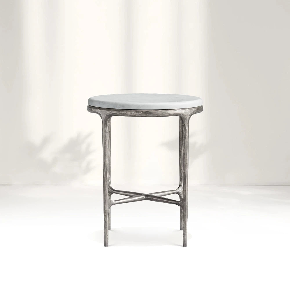 Giacometti Marble Round Side Table