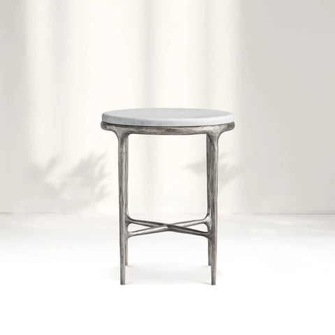 Giacometti Marble Round Side Table