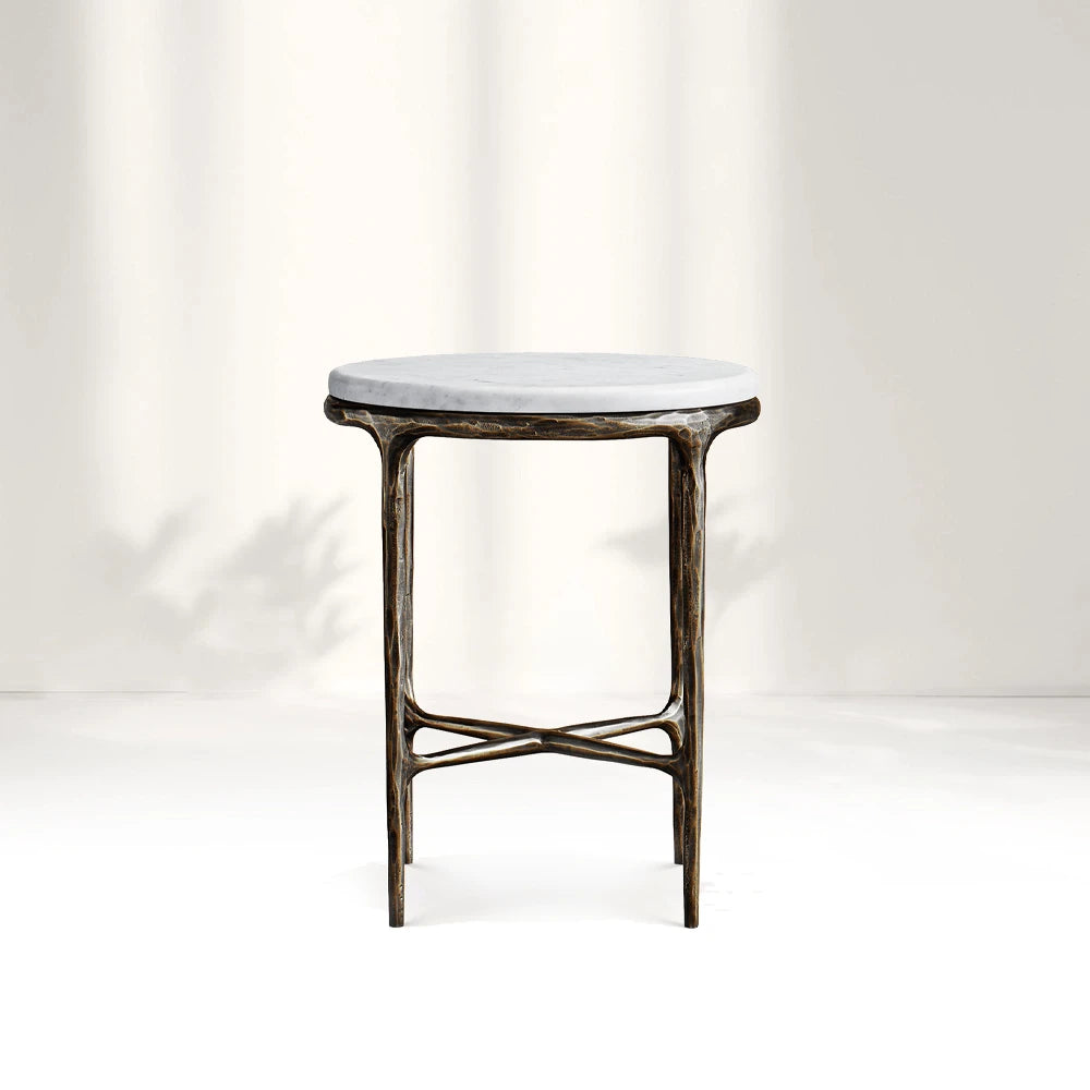 Giacometti Marble Round Side Table