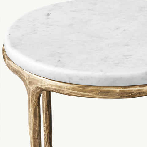 Giacometti Marble Round Side Table