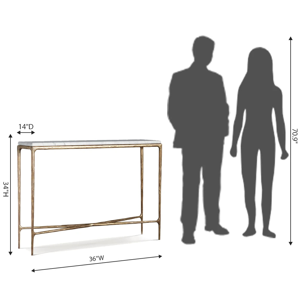 Giacometti Marble Square Console Table