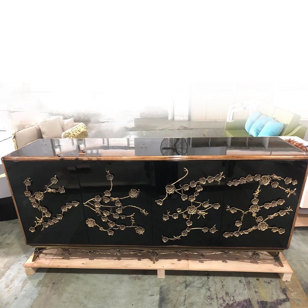 March Plum Blossoms Wood Sideboard