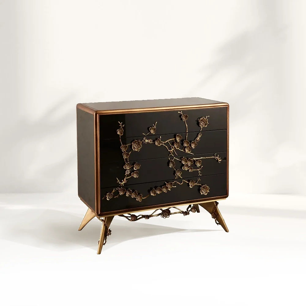 March Plum Blossoms Wooden Side Tables