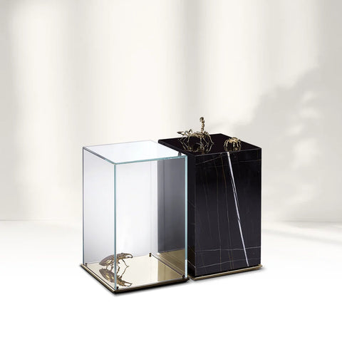 Metamorphosis Glass Marble Side Table