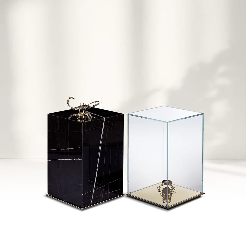 Metamorphosis Glass Marble Side Table