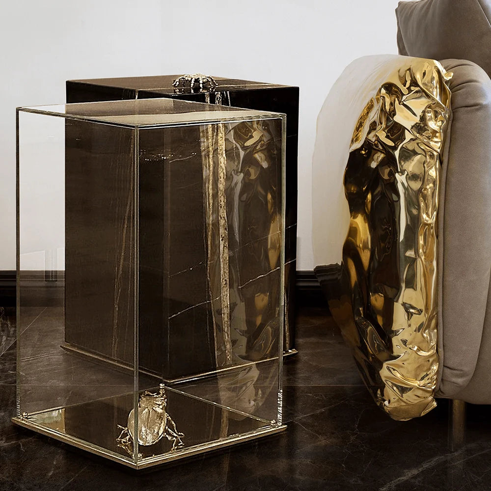 Metamorphosis Glass Marble Side Table