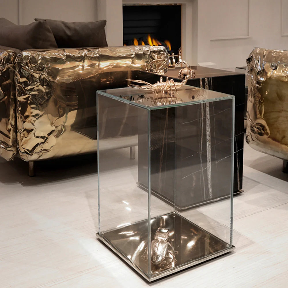 Metamorphosis Glass Marble Side Table