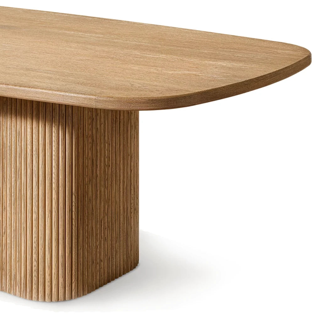 Mulho Pedestal Rectangular Wood Dining Table