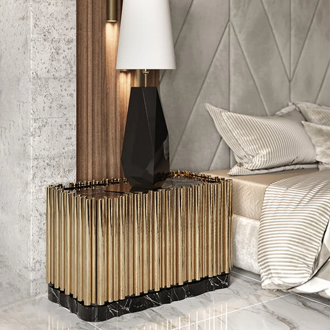 Orchestral Metal Bedside Table