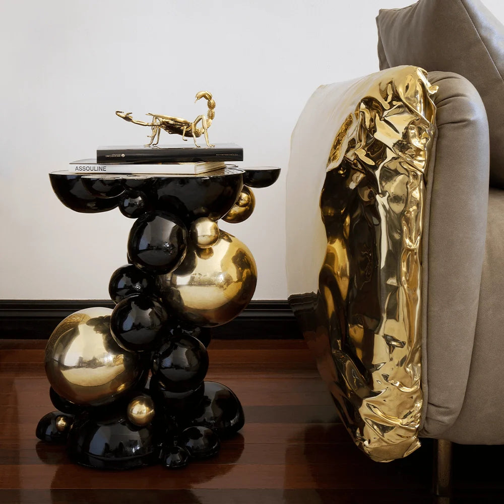 Bubble Boca Gold Side Table