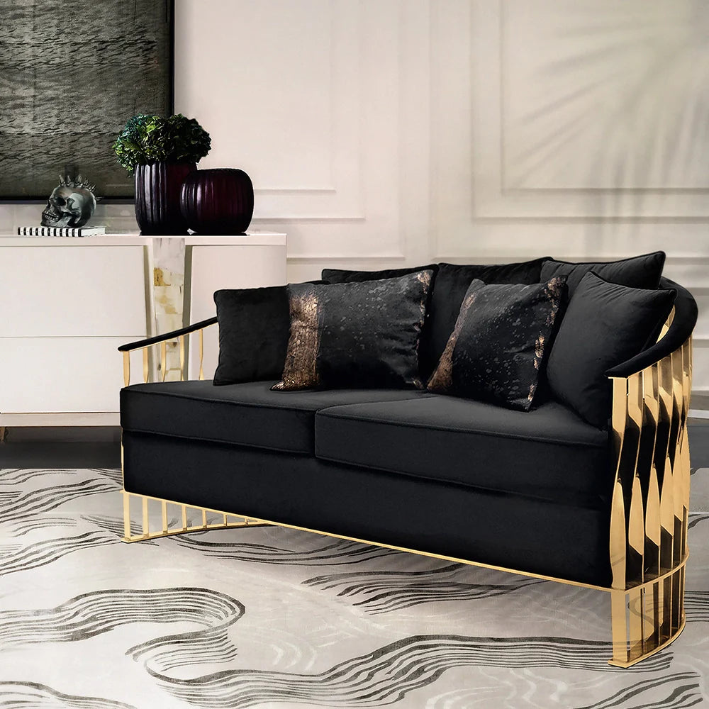 Princess's Crown Black Sofa